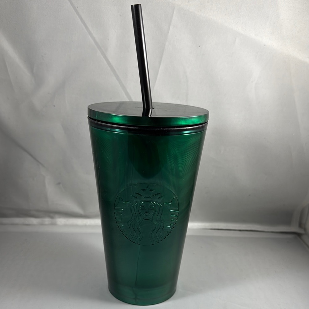 Starbucks 2022 Emerald Green Marble 16oz Grande cold cup tumbler acrylic new